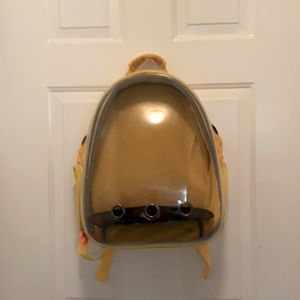 Like New Yellow Pet Carrier Backpack.